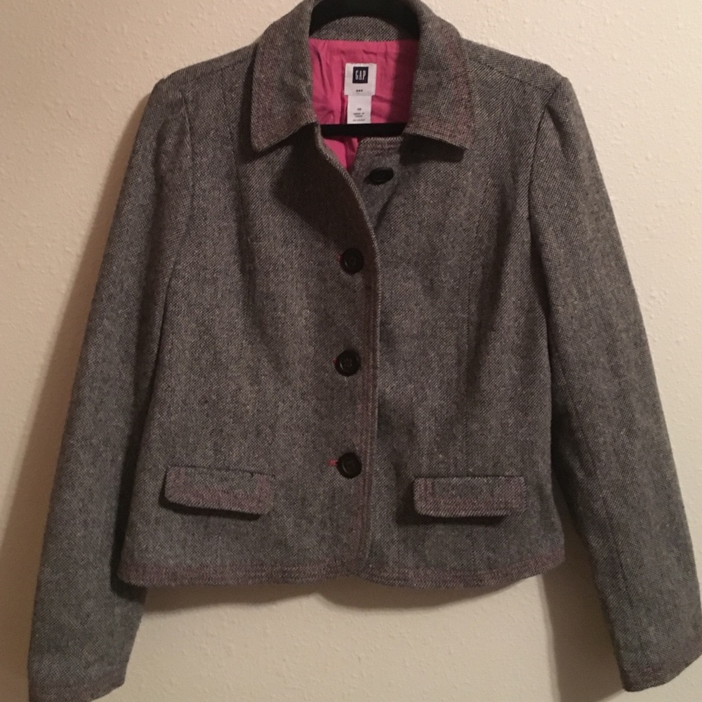 Black and white tweed blazer